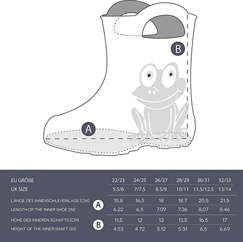 Lightweight Rainboots Wellington Boots Frog BLUE - CottonKids.ie - rainboots - Boy - EU 28/UK 10 - EU 29/UK 10.5