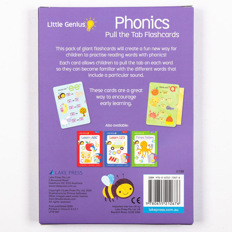 Little Genius Pull the Tab: Phonics - CottonKids.ie - Book - Activity Books & Games - Numbers & Letters -