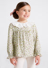 Long Sleeve Blouse With Embroidered Neck Girl (mayoral) - CottonKids.ie - Top - 2 year - 3 year - 4 year