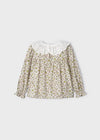 Long Sleeve Blouse With Embroidered Neck Girl (mayoral) - CottonKids.ie - Top - 2 year - 3 year - 4 year