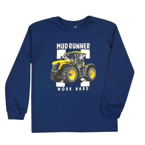 Long Sleeve T-shirt, Tractor Navy - CottonKids.ie - Top - 18 month - 2 year - 3 year
