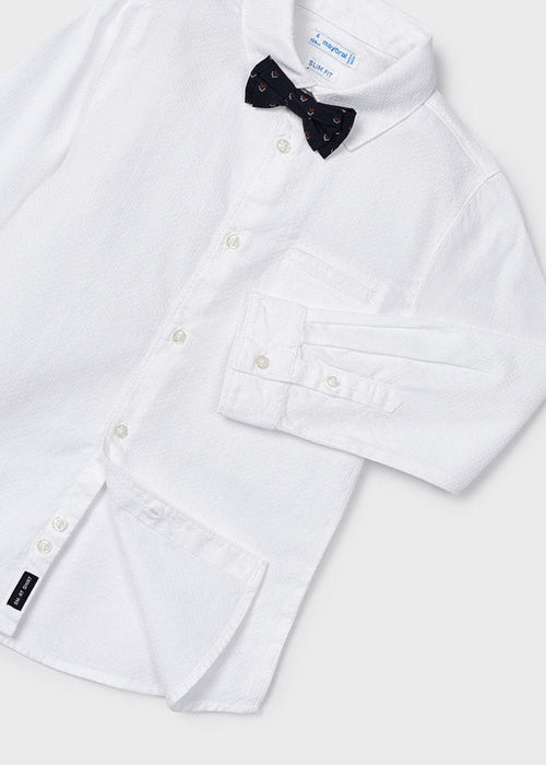 Long Sleeve White Shirt With Dicky Bow Tie Boys (mayoral) - CottonKids.ie - 5 year - Boy - BOY SALE