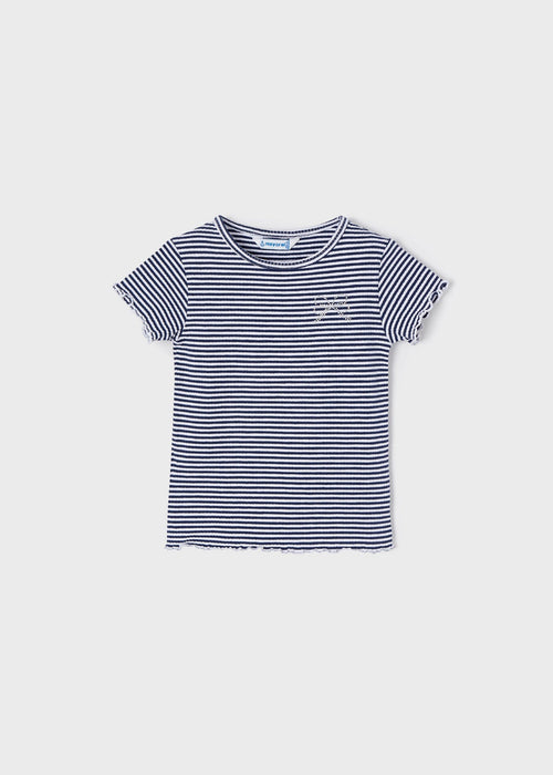 Navy Blue & White Striped T-Shirt (mayoral) - CottonKids.ie - Top - 2 year - 3 year - 4 year