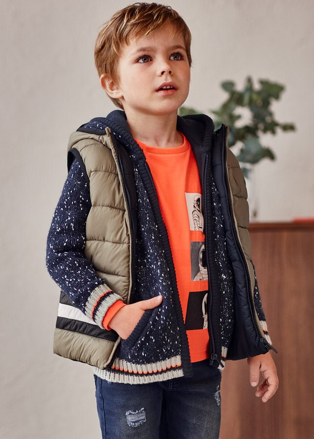 NAVY BLUE ZIP-UP KNIT HOODIE (mayoral) - CottonKids.ie - Top - 2 year - 3 year - Boy