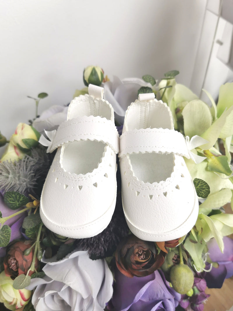 OFF WHITE LEATHER BABY GIRL BOOTIES CHRISTENING WEDDING OCCASION - CottonKids.ie - Booties - Baby (9-12 mth) - GIRL SALE - Shoes