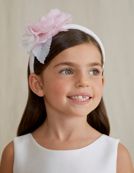 Abel amp; Lula floral-appliqué satin headband - Pink