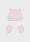 Pink Hat With Ears & Mittens Set (mayoral) - CottonKids.ie - 1-2 month - 3 month - Girl