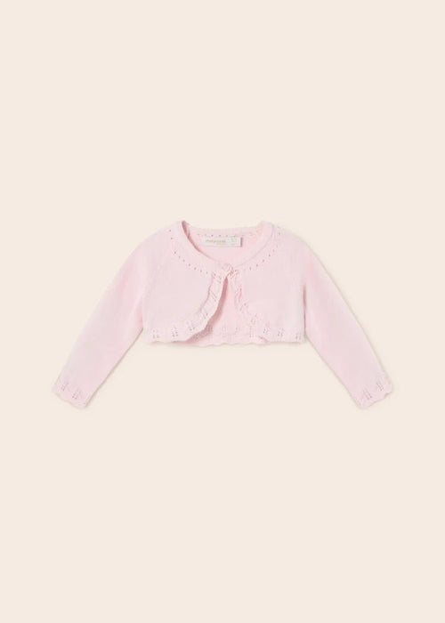 Pink Knitted Baby Girls Bolero Cardigan (mayoral) - CottonKids.ie - 1-2 month - 3 month - 6 month