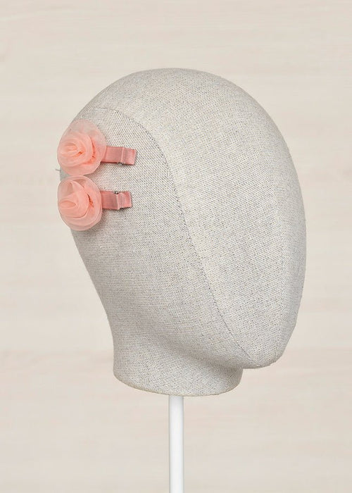Pink Organza Double Flower Clip Girl (Abel & Lula) - CottonKids.ie - Hair accessories - Girl - Hair Accessories -