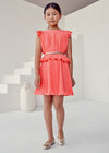 Pink Pleated Crêpe Dress (mayoral) - CottonKids.ie - Dresses - 11-12 year - 13-14 year - 7-8 year