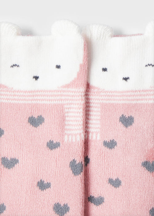 Pink Teddy Ankle Socks (mayoral) - CottonKids.ie - 0-1 month - 1-2 month - 12 month