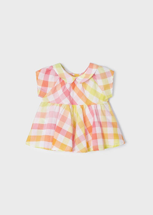 Pink & Yellow Checked Blouse (mayoral) - CottonKids.ie - 12 month - 18 month - 2 year