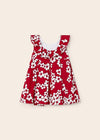 Red Baby Girl Dress With White Flowers (mayoral) - CottonKids.ie - 12 month - 18 month - 2 year