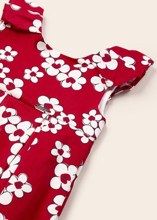 Red Baby Girl Dress With White Flowers (mayoral) - CottonKids.ie - 12 month - 18 month - 2 year