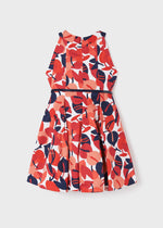 Satin Patterned Dress Girl (mayoral) - CottonKids.ie - Dresses - 11-12 year - 13-14 year - 15-16 year