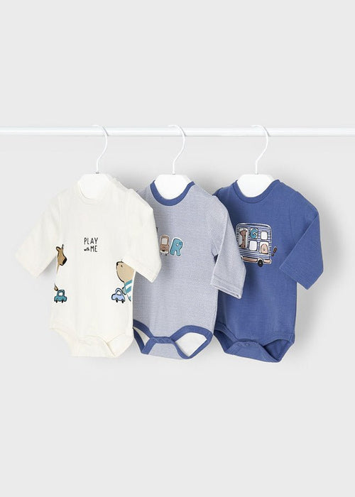 Set Of 3 Bodysuits Newborn Boy (mayoral) - CottonKids.ie - Baby & Toddler Clothing - 1-2 month - 12 month - 18 month