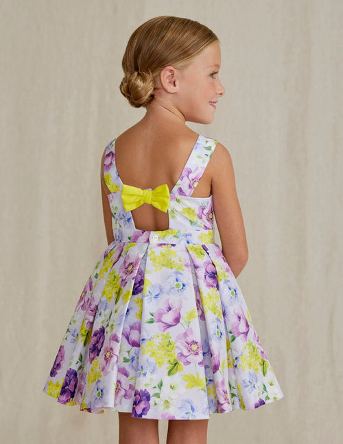 SHANTUNG PATTERNED DRESS FOR GIRL (Abel & Lula) - CottonKids.ie - Dress - 11-12 year - 4 year - 5 year