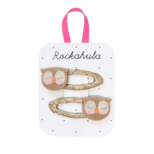 Sleepy Owl Clips (Rockahula) - CottonKids.ie - Girl - Hair Accessories - Rockahula