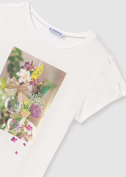 S/s Photo Flowers Girls Shirt (mayoral) - CottonKids.ie - 11-12 year - 7-8 year - 9-10 year