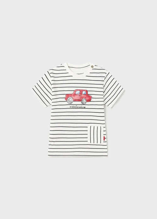 Stripey Cotton Print T-shirt Baby Boy (mayoral) - CottonKids.ie - 2 year - 3 year - 6 month