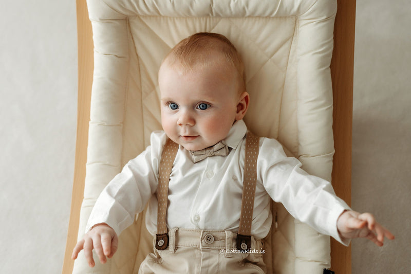 Trousers Baby Boy Beige Cotton With Braces (mayoral) - CottonKids.ie - 1-2 month - 12 month - 18 month