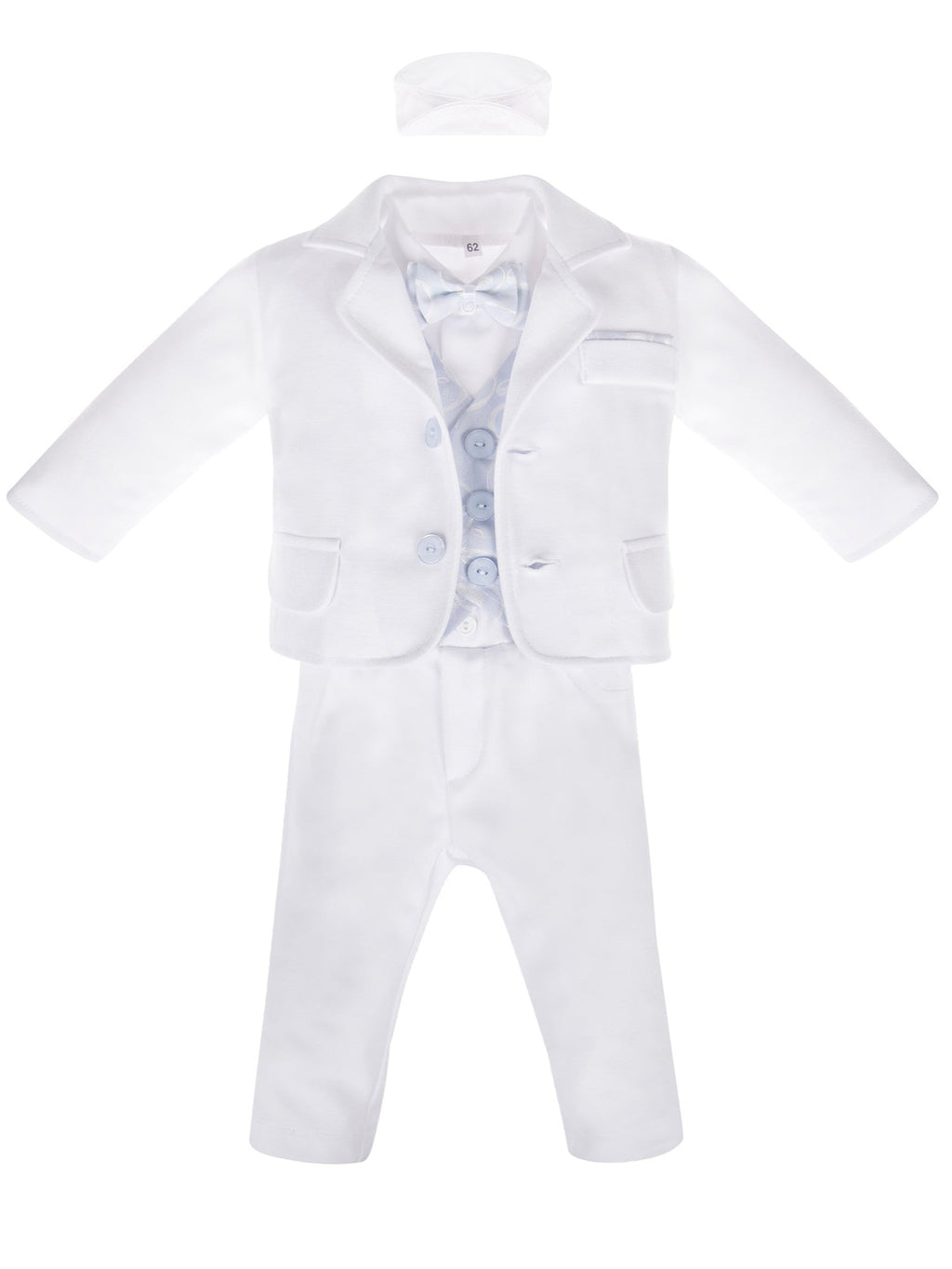 White Baby Boy Christening Outfit Suit Piece – - Main Image