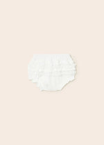White Baby Girls Frilly Pants (mayoral) - CottonKids.ie - 1-2 month - 12 month - 18 month