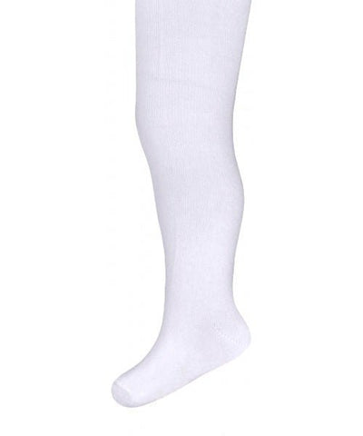 WHITE Baby Tights Plain Cotton A W