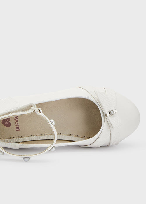 White Ballet pumps ankle strap girl (mayoral) - CottonKids.ie - Shoes - EU 26/UK 8.5 - EU 27/UK 9.5 - EU 28/UK 10