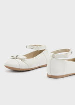 White Ballet Pumps Shoes Ankle Strap Girl IRELAND