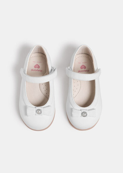 White Bow Ballet Pumps Baby Girl (mayoral) - CottonKids.ie - Shoes - Baby (18-24 mth) - EU 19/UK 3 - EU 20/UK 3.5