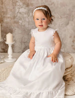 WHITE Christening Gown Dress With Removable Lace Ireland