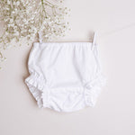 WHITE COTTON BLOOMERS - CottonKids.ie - Shorts - 0-1 month - 1-2 month - 12 month