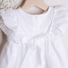 WHITE Cotton Christening Dress With Flowers (DAISY) - CottonKids.ie - 0-1 month - 1-2 month - 12 month