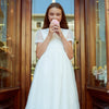 WHITE DRESS WITH DECORATIVE LACE (LUNA) - CottonKids.ie - Dresses - 11-12 year - 13-14 year - 7-8 year