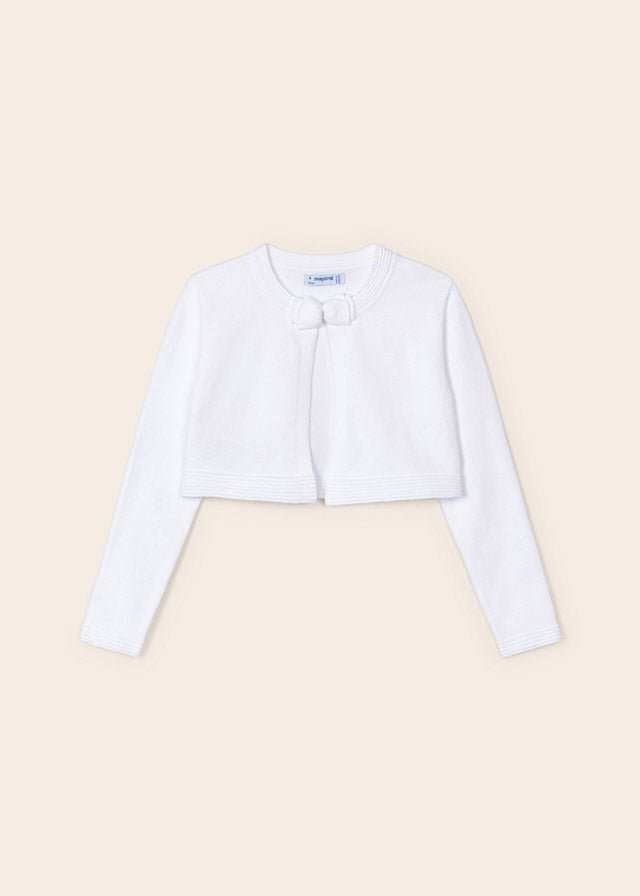 WHITE Girls Cotton Knit Cardigan IRELAND