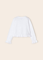 WHITE Girls Knit Cropped Cardigan IRELAND