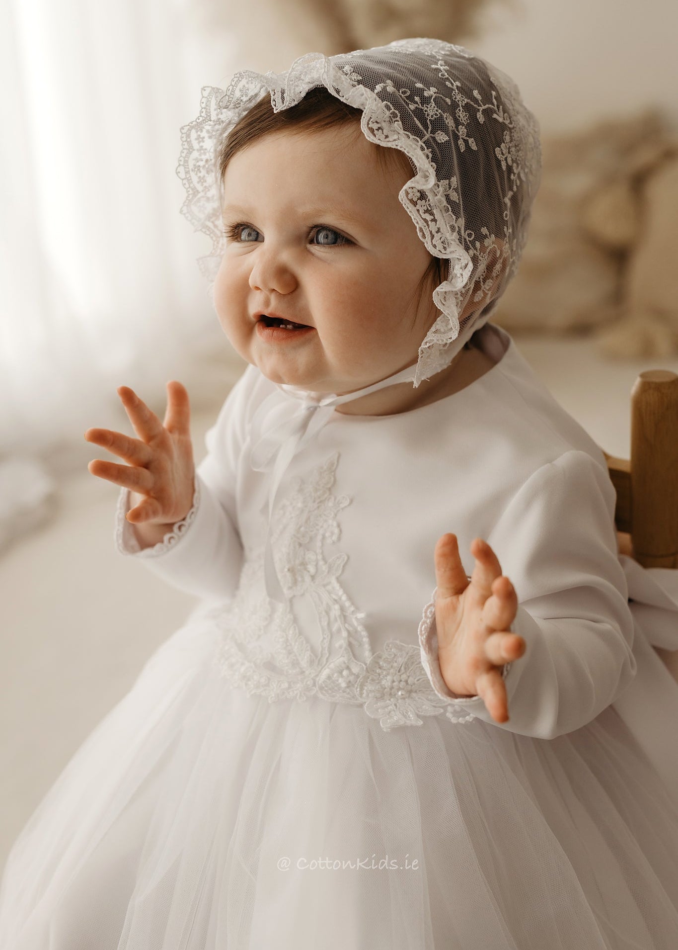 long sleeve baptism dress for toddler girl New Long Sleeve Christening Gown Baby Girl Party Dress Lace Wedding Kids Clothes