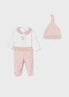 White & Pink 2 Piece Cotton Babysuit Set (mayoral) - CottonKids.ie - 0-1 month - 1-2 month - 3 month