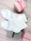 WHITE SHINY OPENWORK SOCKS - CottonKids.ie - socks - 2 year - 3 year - 4 year