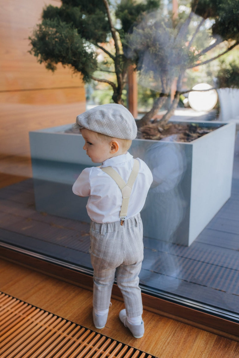 White Shirtbody & Beige Trousers Set (Oliver) - CottonKids.ie - 0-1 month - 1-2 month - 12 month