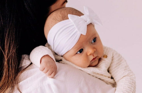 White Top Knot Baby Headband (Little Bow Pip) - CottonKids.ie - Headband - Girl - Hair Accessories -