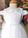 WHITE TULLE CHRISTENING DRESS, WITH COLLAR IRELAND