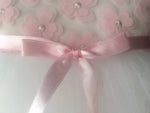 WHITE WITH PINK FLOWERS OCCASION DRESS CHRISTENING WEDDING TULLE IRELAND