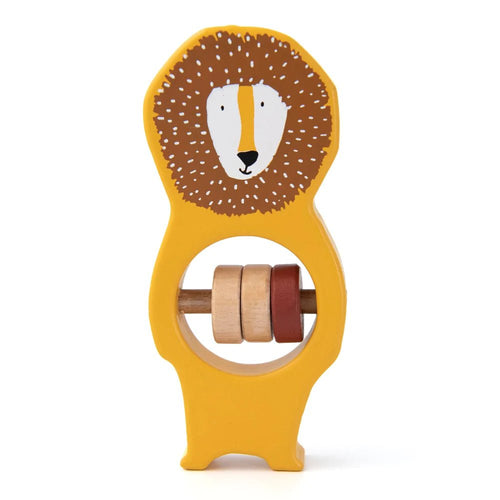 Wooden Rattle - Mr. Lion (trixie) - CottonKids.ie - - -