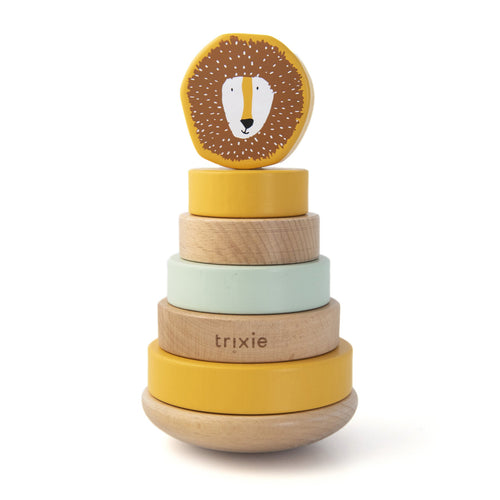 Wooden Stacking Toy - Mr Lion (trixie) - CottonKids.ie - - -