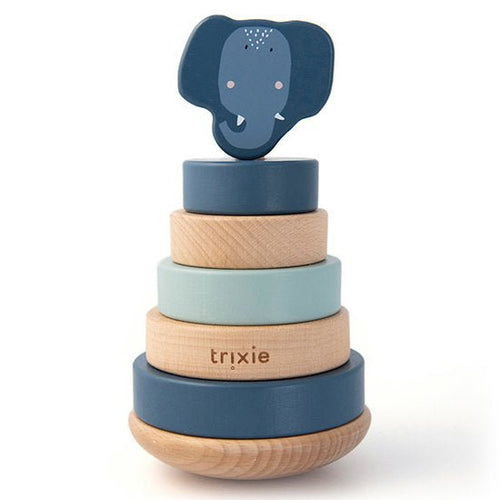 Wooden Stacking Toy - Mrs. Elephant (trixie) - CottonKids.ie - - -