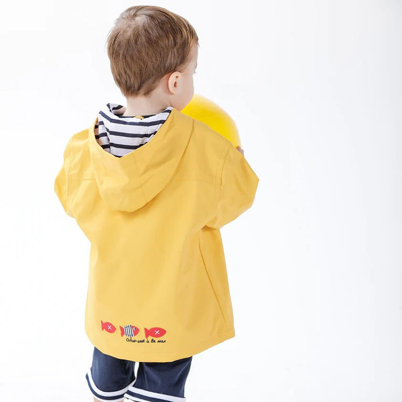 Yellow Fleece Lined Raincoat (Week-end à la mer) - CottonKids.ie - 12 month - 18 month - 2 year